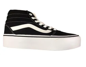 Vans scarpa sneakers da donna con zeppa Ward Hi in tela VN0A4BUC1WX1 nero bianco