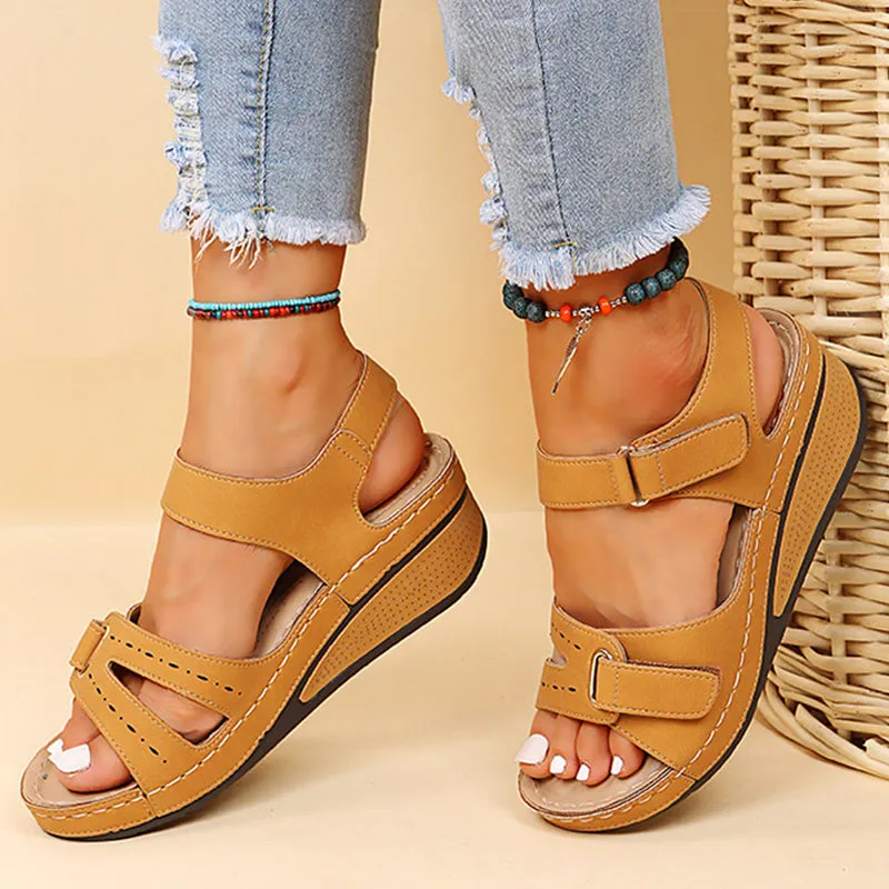 Velcro Wedge Sandals