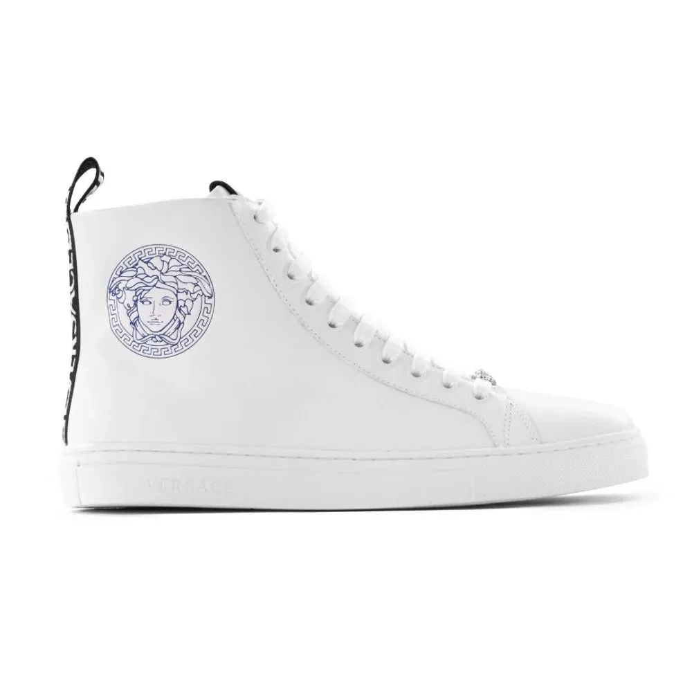 VERSACE Medusa Logo High-Top Boots - WHTWHT