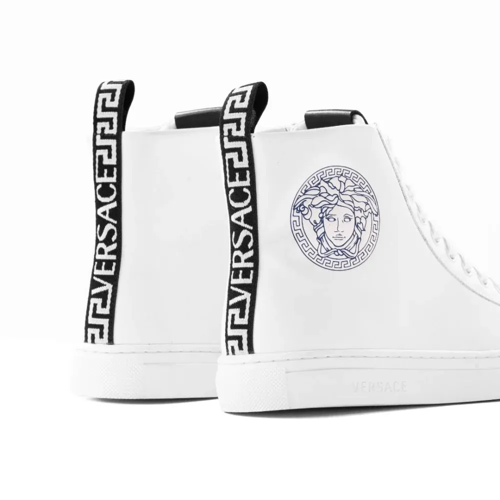 VERSACE Medusa Logo High-Top Boots - WHTWHT