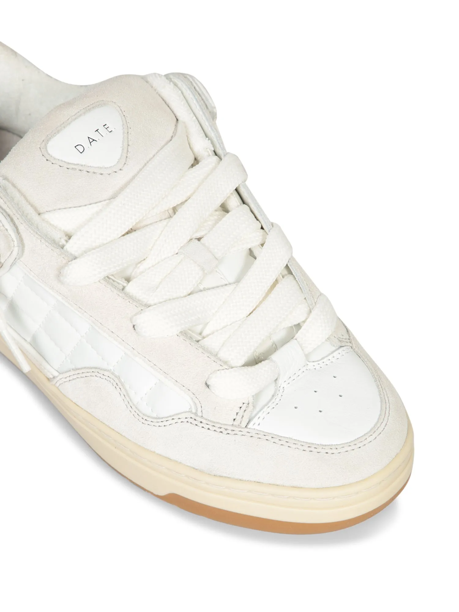 White Nylon Skate Sneakers