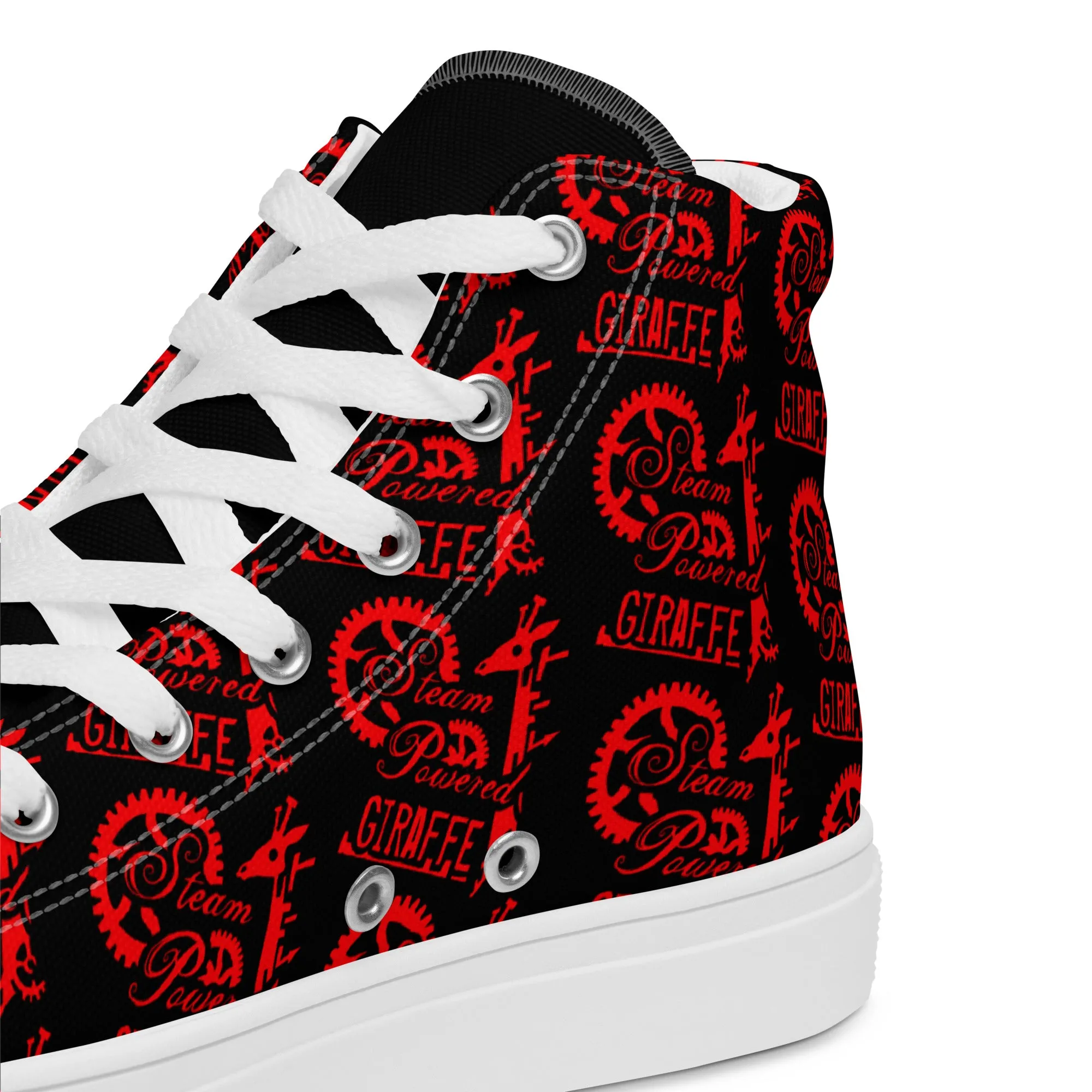 Women’s Black & Red SPG Logo High Top Shoes