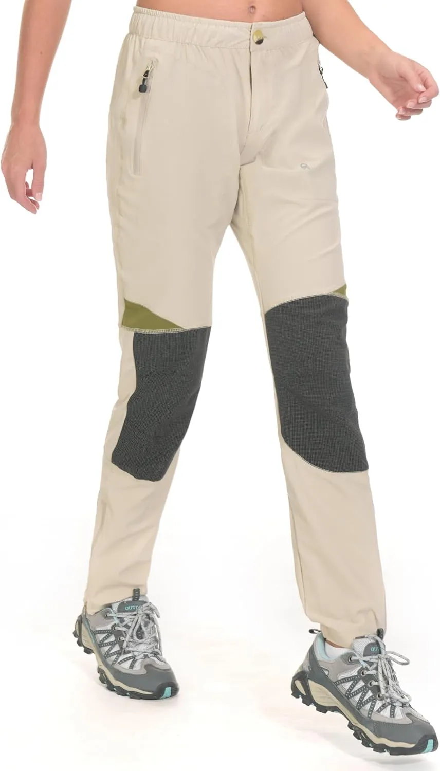 Women’s Lightweight Quick Dry Hiking Pants Reinforced Knees UPF 50