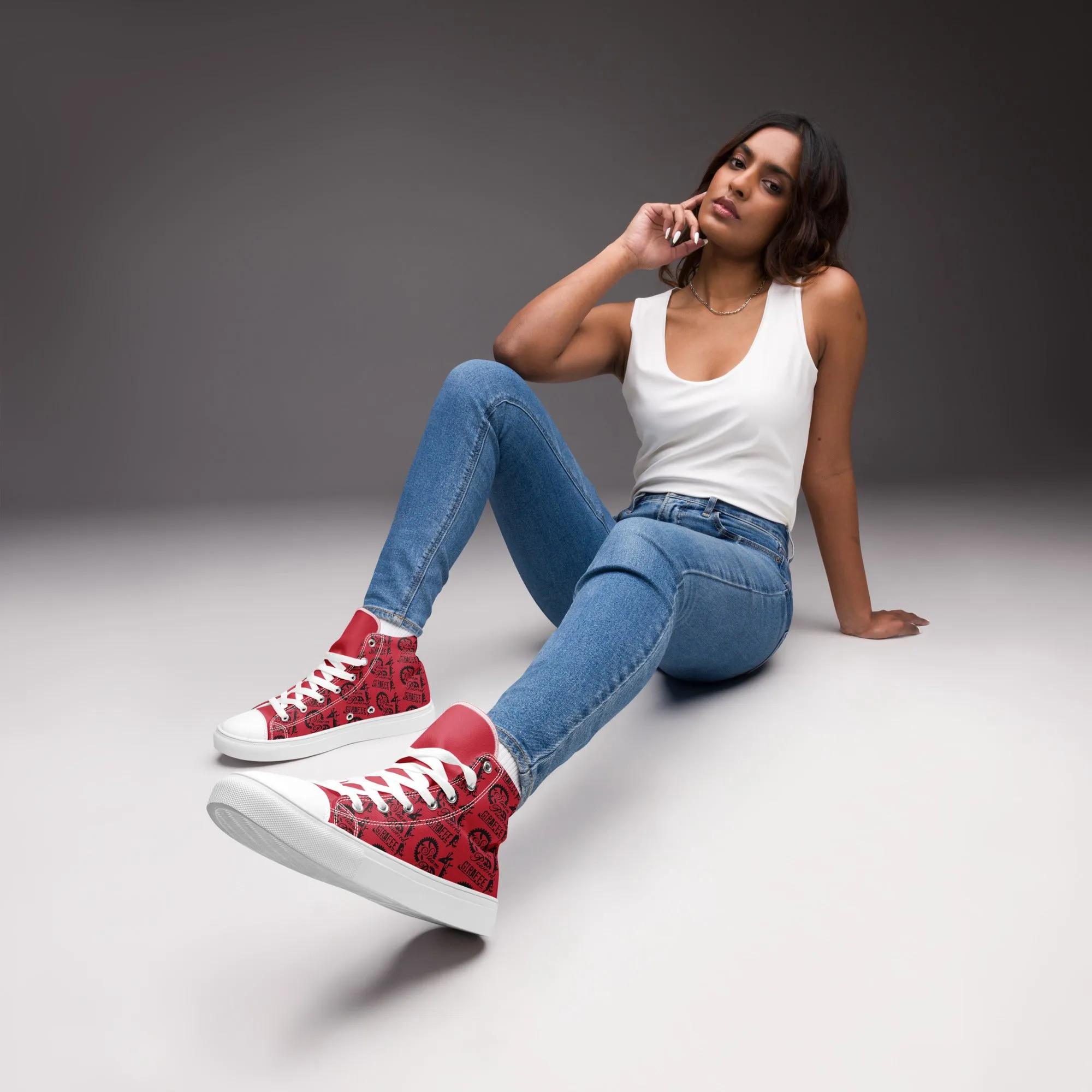 Women’s Red SPG Logo High Top Shoes