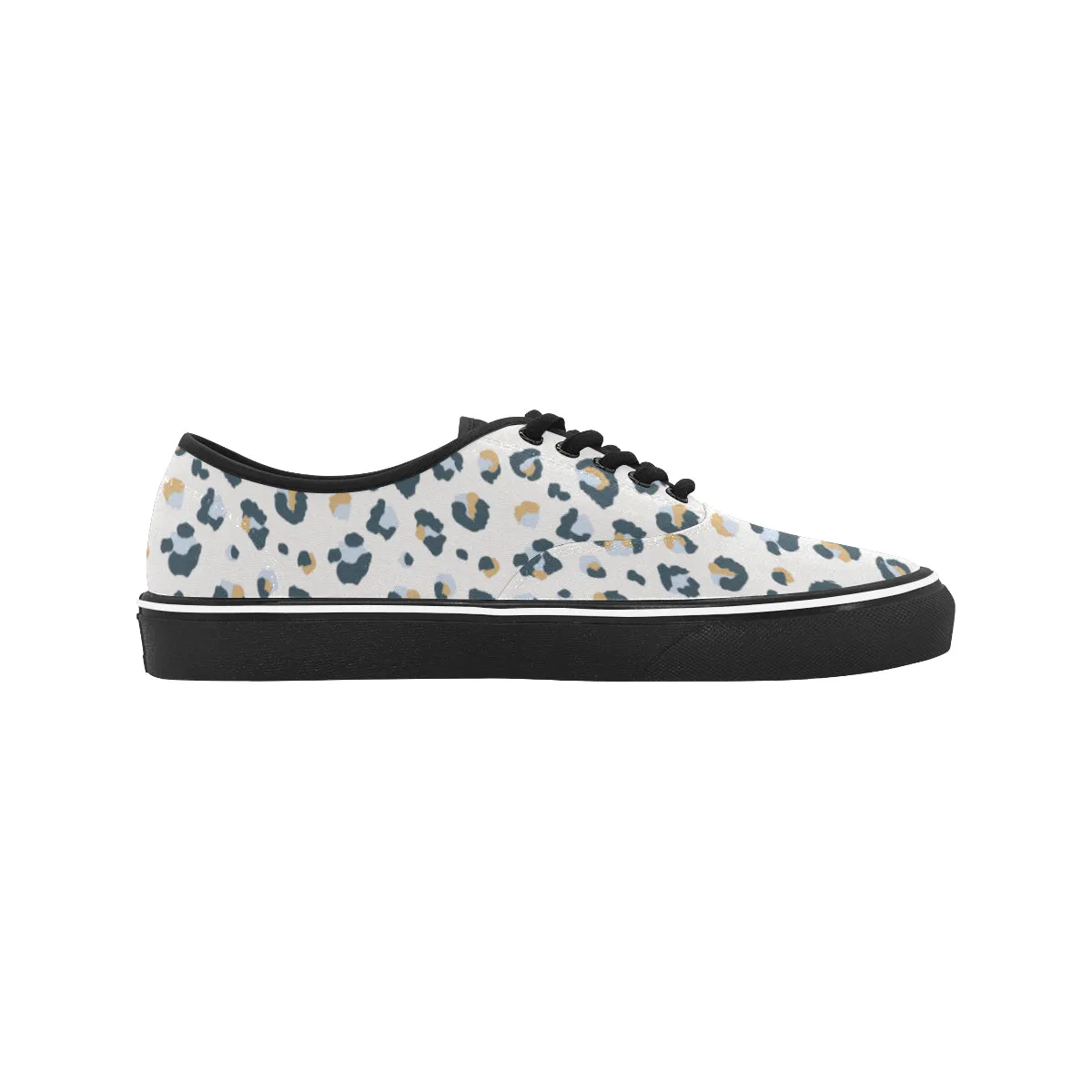 Women's Snow Leopard Print Low Top Canvas Shoes