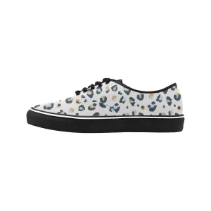 Women's Snow Leopard Print Low Top Canvas Shoes