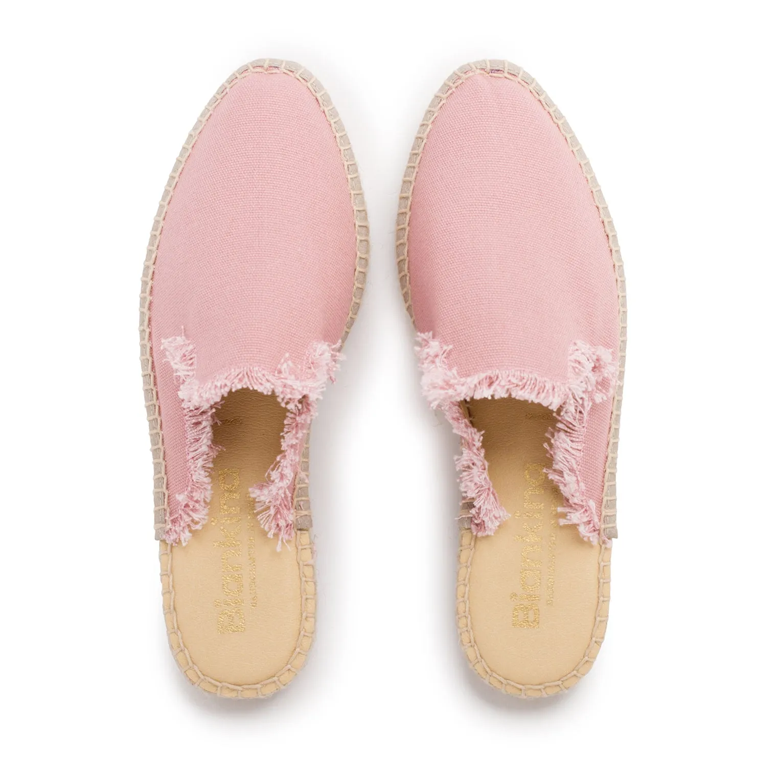 Zaragoza Canvas Espadrille Mule Slides - Pink